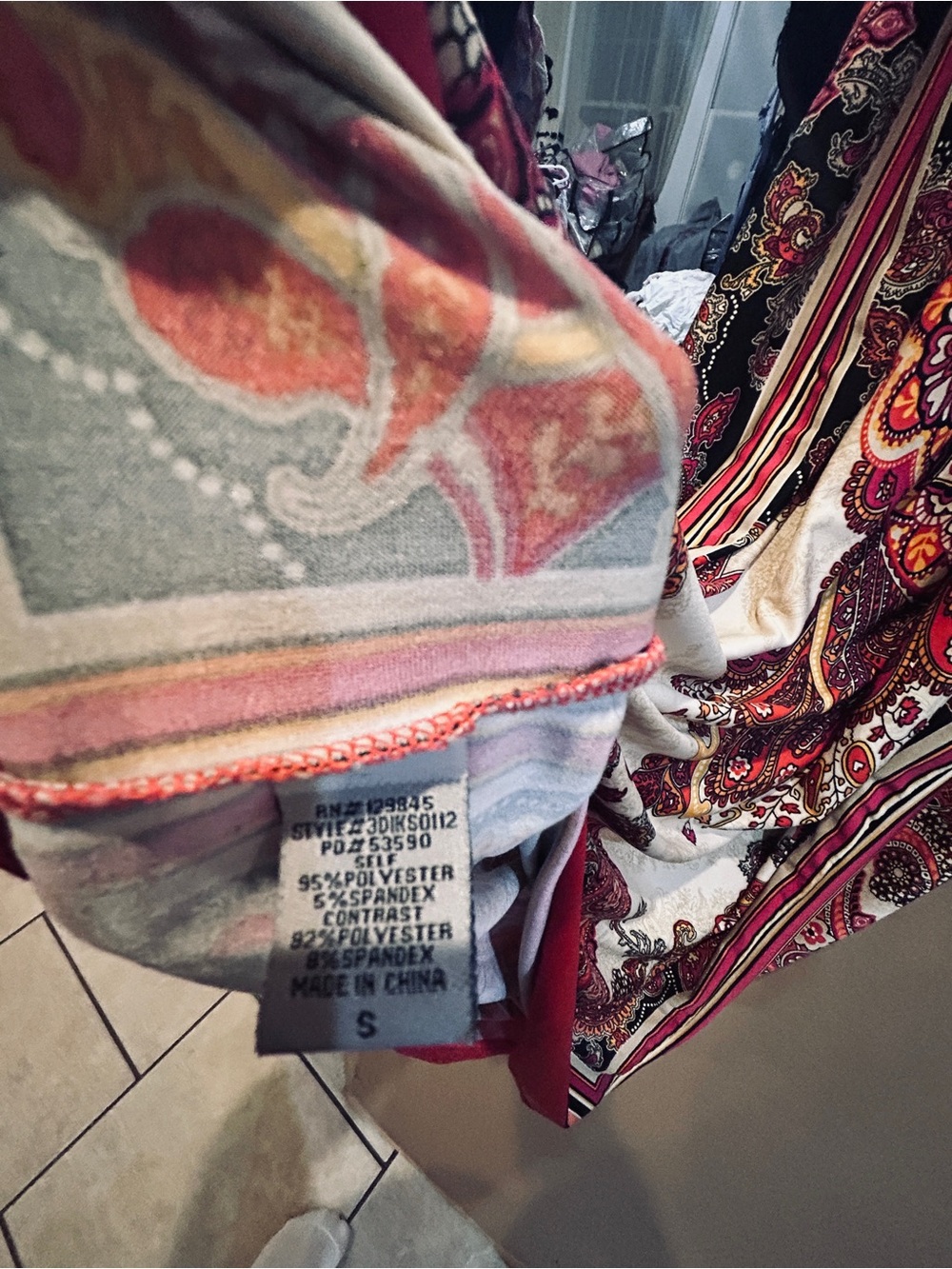 bailey blue Cream & Red Paisley V‑Neck Maxi Dress - Picture 5 of 8
